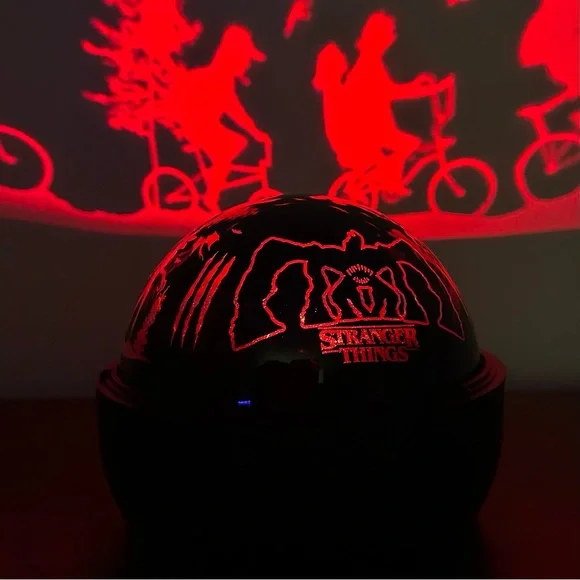 Stranger Things Halloween LED Shadow Lights Spinning Globe - Picture 4 of 9